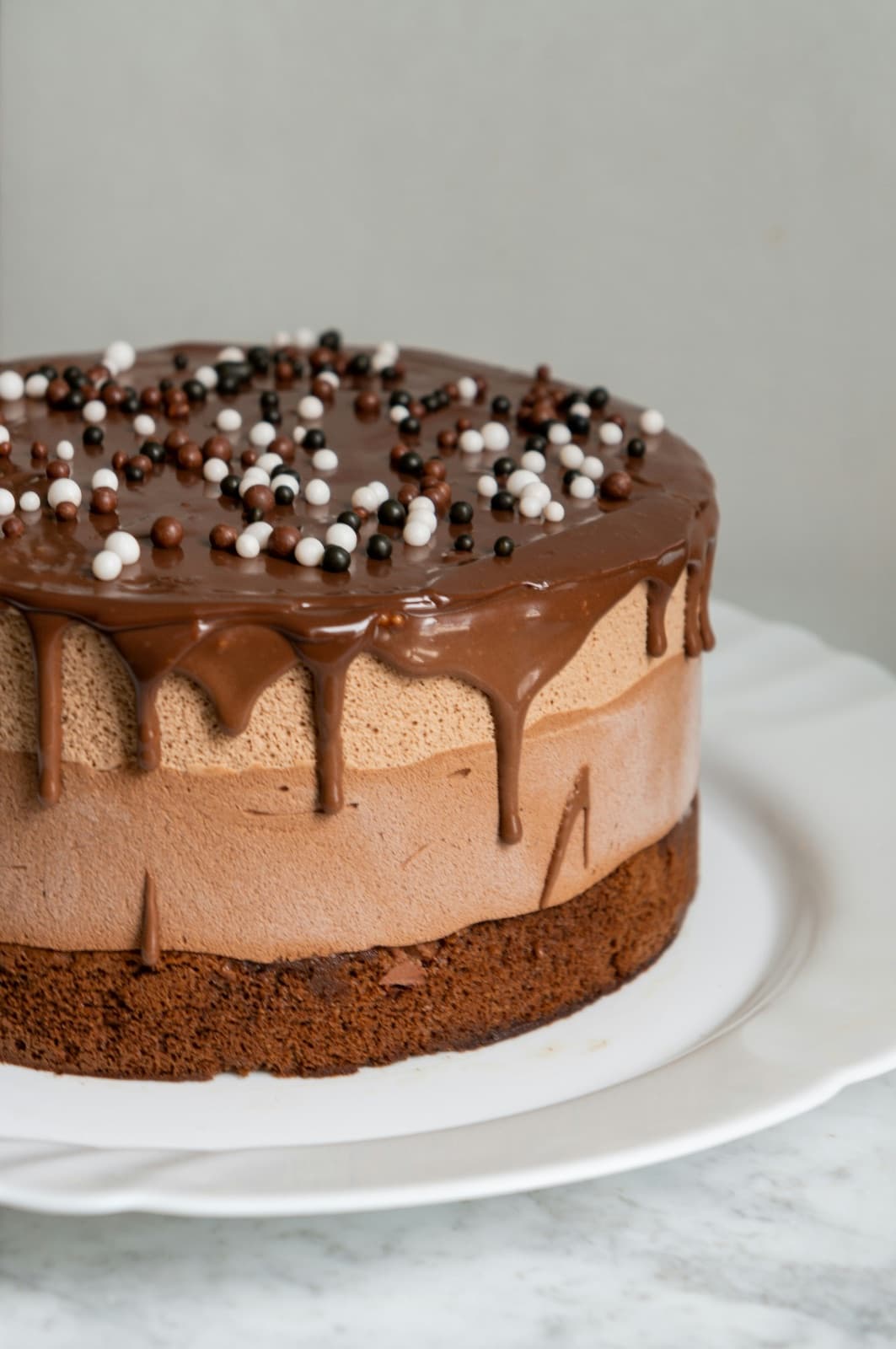 Triple Chocolate Mousse Cake
