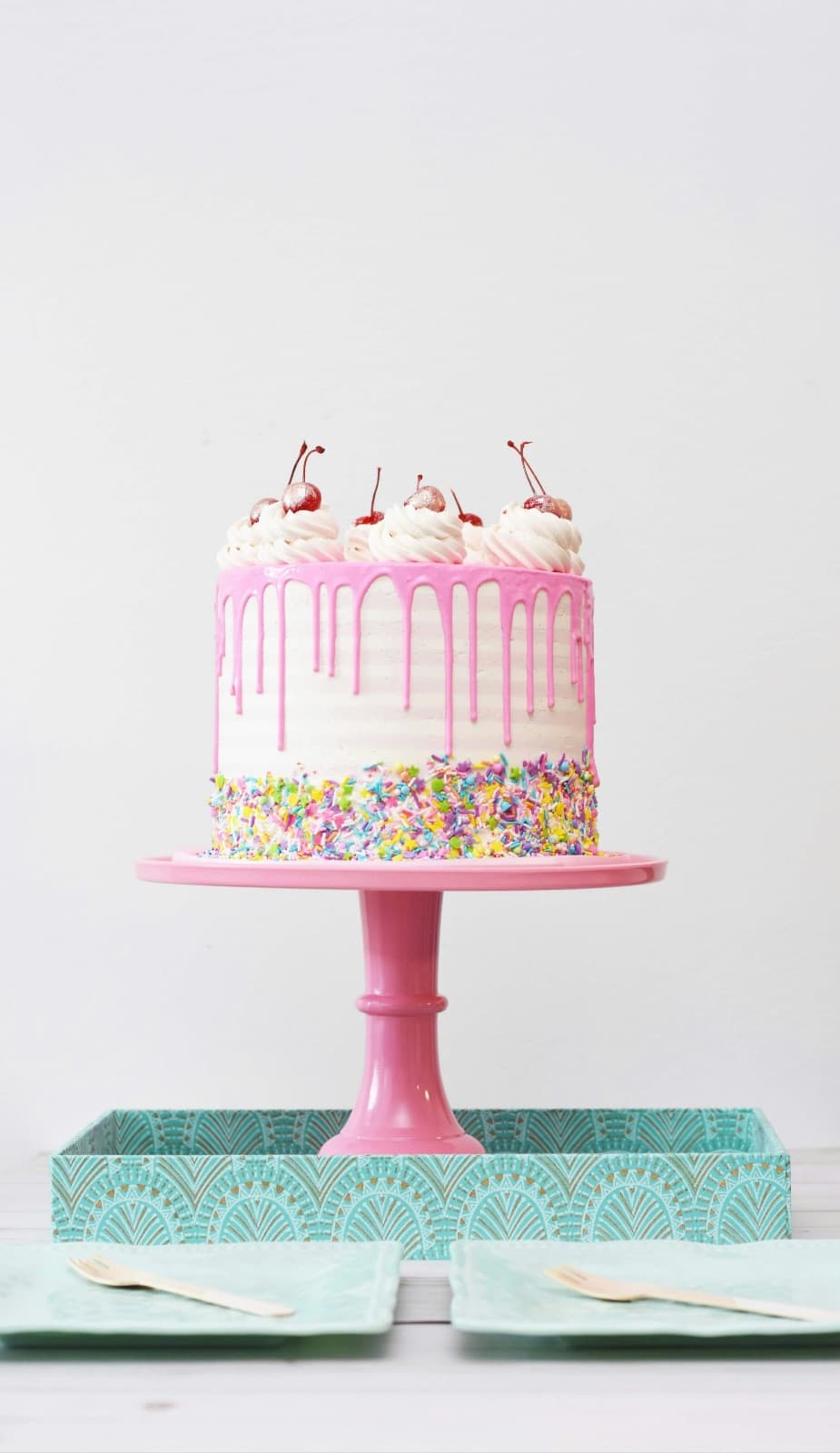 Cherry Sprinkle Celebration Cake
